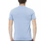 Light Blue Cotton Men T-Shirt