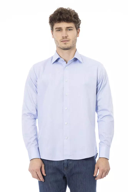 Light Blue Cotton Men Shirt