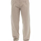 Beige Cotton Men Chino Pants