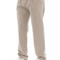 Beige Cotton Men Chino