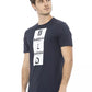 Blue Cotton Men T-Shirt