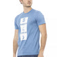 Light Blue Cotton Men T-Shirt