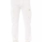 White Cotton Men Cargo Trouser