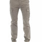 Beige Cotton Men Cargo Pant