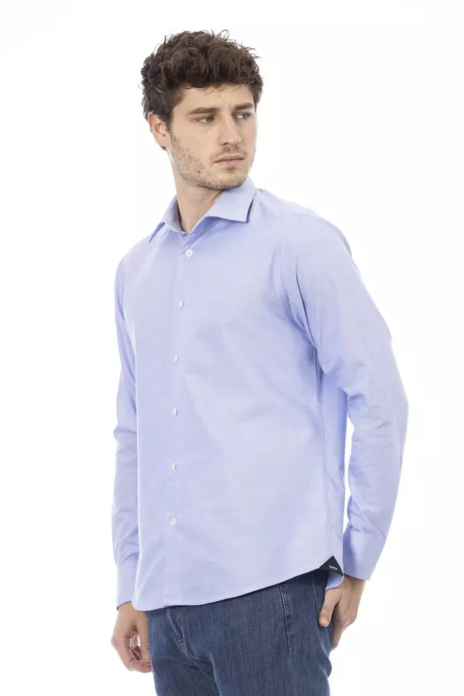 Light Blue Cotton Men Shirt