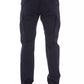 Blue Cotton Men Cargo Trouser