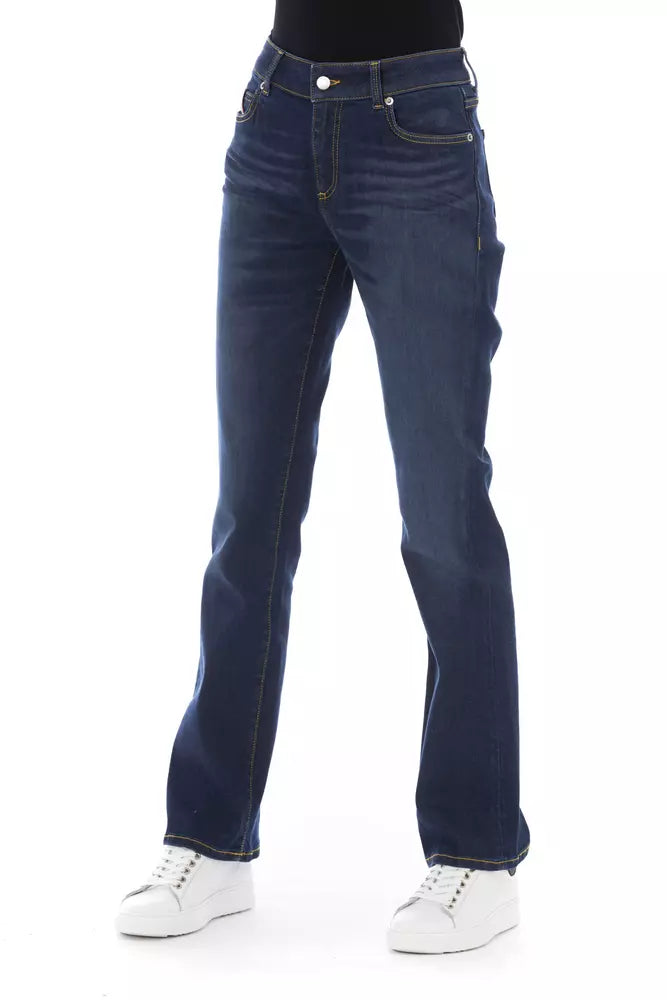 Blue Cotton Women's Jeans