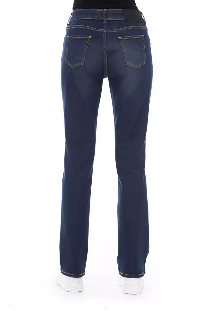 Blue Cotton Women's Jeans