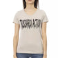 Beige Cotton Women T-Shirt