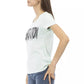 Light Blue Cotton Women T-Shirt