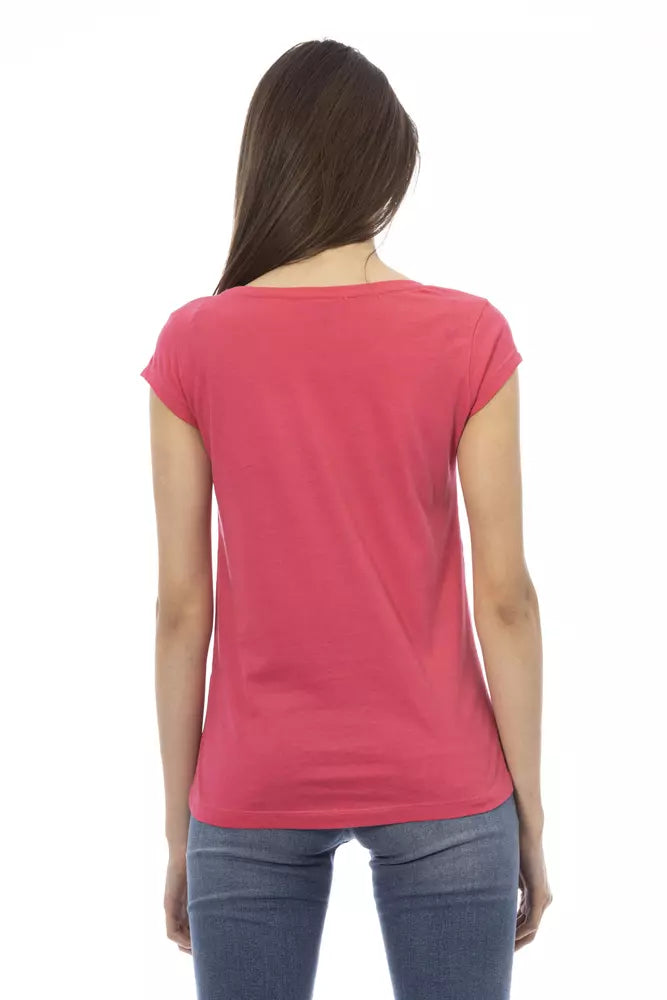 Pink Cotton Women Top