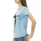 Light Blue Cotton Women Top