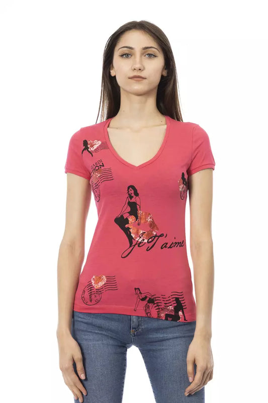 Multicolor Cotton Women T-Shirt