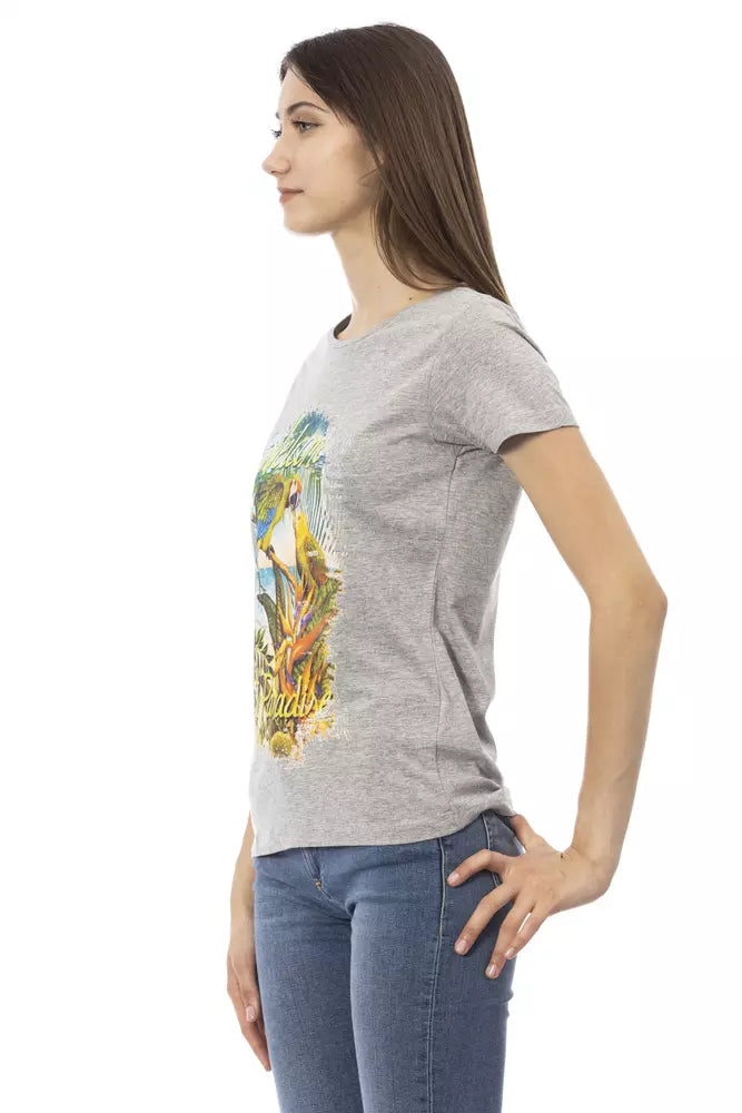 Gray Cotton Women Top