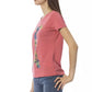 Fuchsia Cotton Women T-Shirt