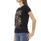 Black Cotton Women T-Shirt