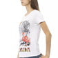 White Cotton Women T-Shirt