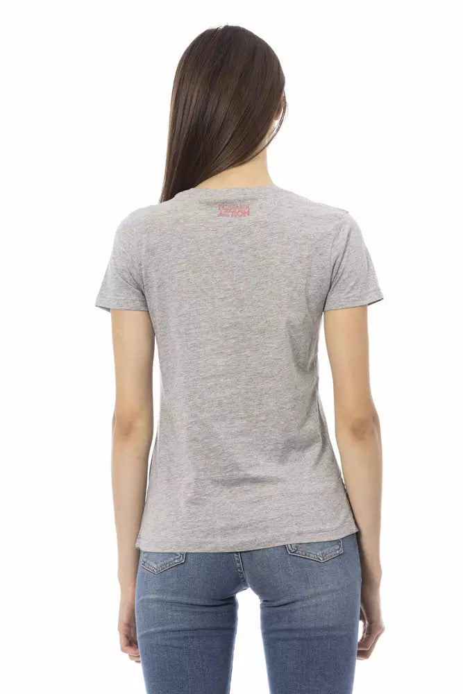 Gray Cotton Women Top