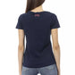 Blue Cotton Women T-Shirt