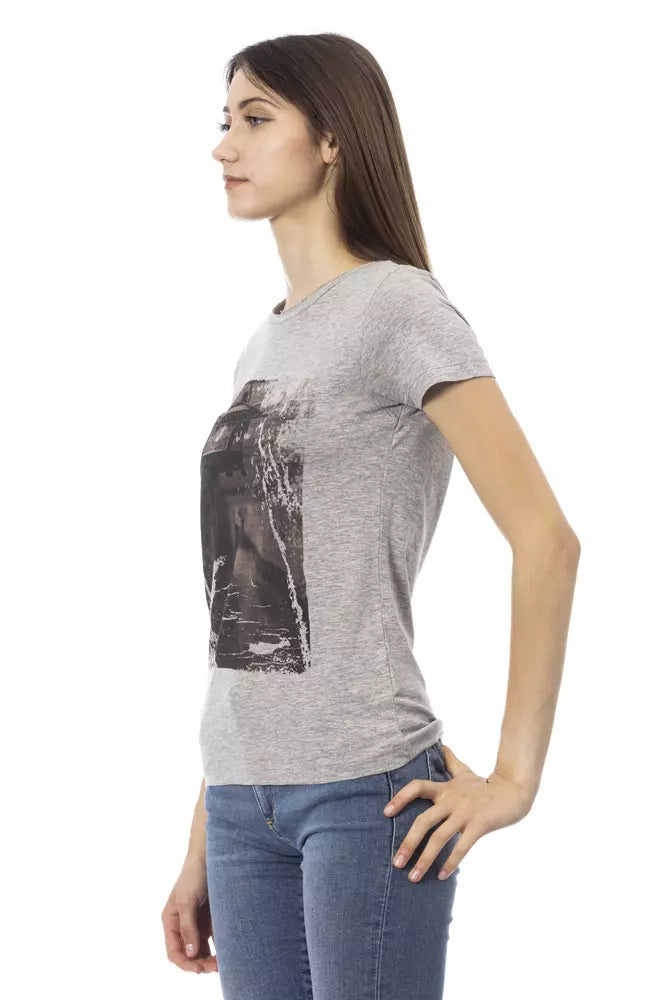 Gray Cotton Women Top