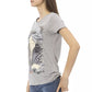 Gray Cotton Women T-Shirt