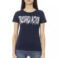 Blue Cotton Women T-Shirt