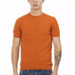 Orange Cotton Men Sweater