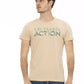 Beige Cotton Men T-Shirt