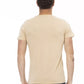 Beige Cotton Men T-Shirt