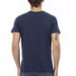 Blue Cotton Men T-Shirt