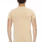 Beige Cotton Men T-Shirt