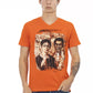 Orange Cotton Men T-Shirt