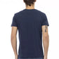 Blue Cotton Men T-Shirt