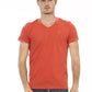 Orange Cotton Men T-Shirt