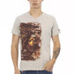 Beige Cotton Men T-Shirt