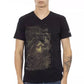 Black Cotton Men T-Shirt