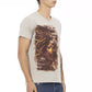 Beige Cotton Men T-Shirt