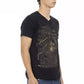 Black Cotton Men T-Shirt