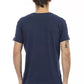 Blue Cotton Men T-Shirt