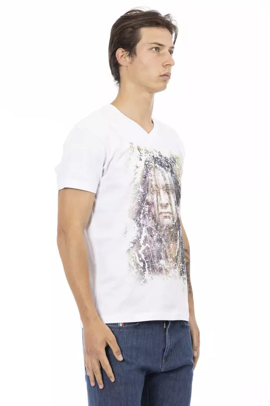 White Cotton Men's T-Shirt