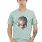 Green Cotton Men T-Shirt