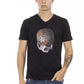 Black Cotton Men T-Shirt