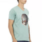 Green Cotton Men T-Shirt