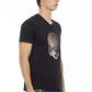 Black Cotton Men T-Shirt