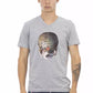 Gray Cotton Men T-Shirt