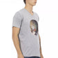 Gray Cotton Men T-Shirt