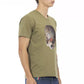 Green Cotton Men T-Shirt