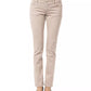 Beige Cotton Women Pant