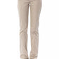 Beige Cotton Women Pants