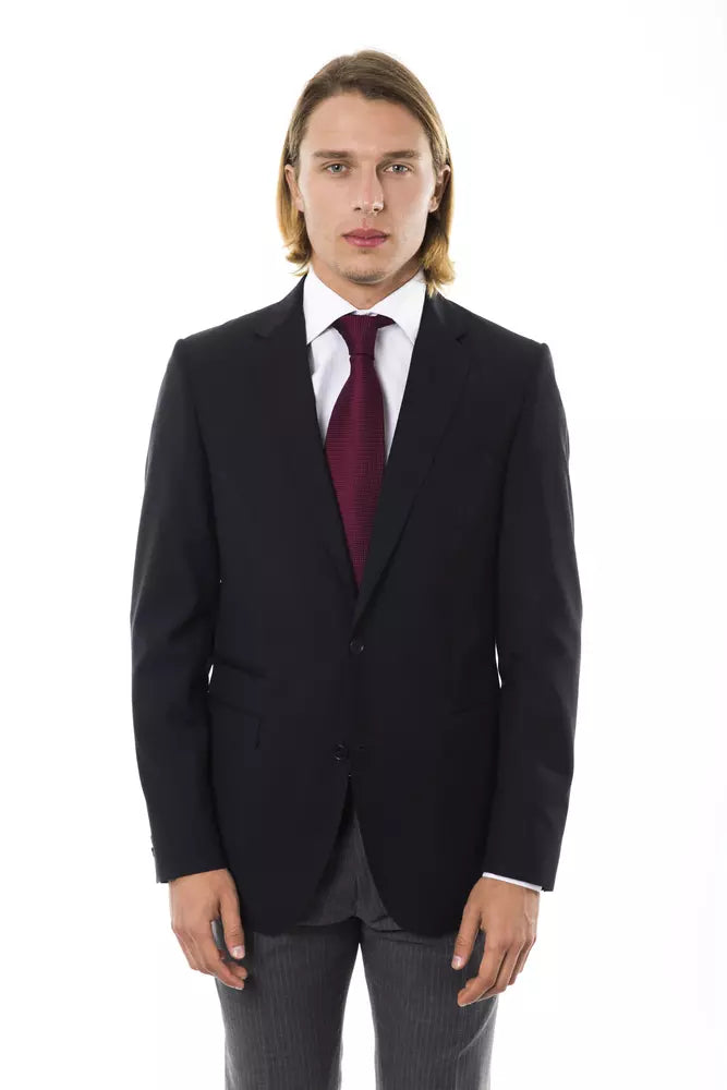 Black Wool Mens Blazer